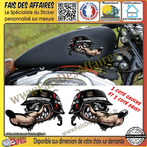 Stickers autocollant loup - stickers,