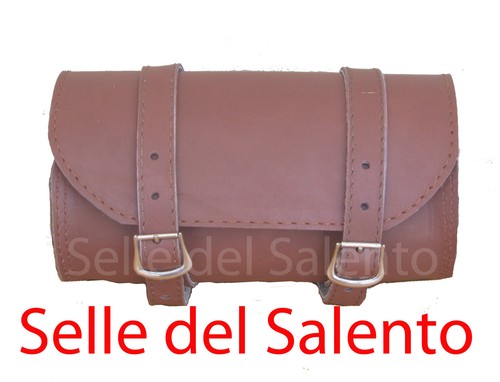 Borsa moto pelle marrone - x,